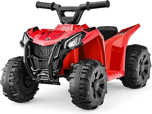 Best Choice Products Juguete de paseo para niños de 6 V, 4 ruedas Quad ATV Play Car con velocidad máxima de 1.8 MPH, neumáticos pisados, asas de