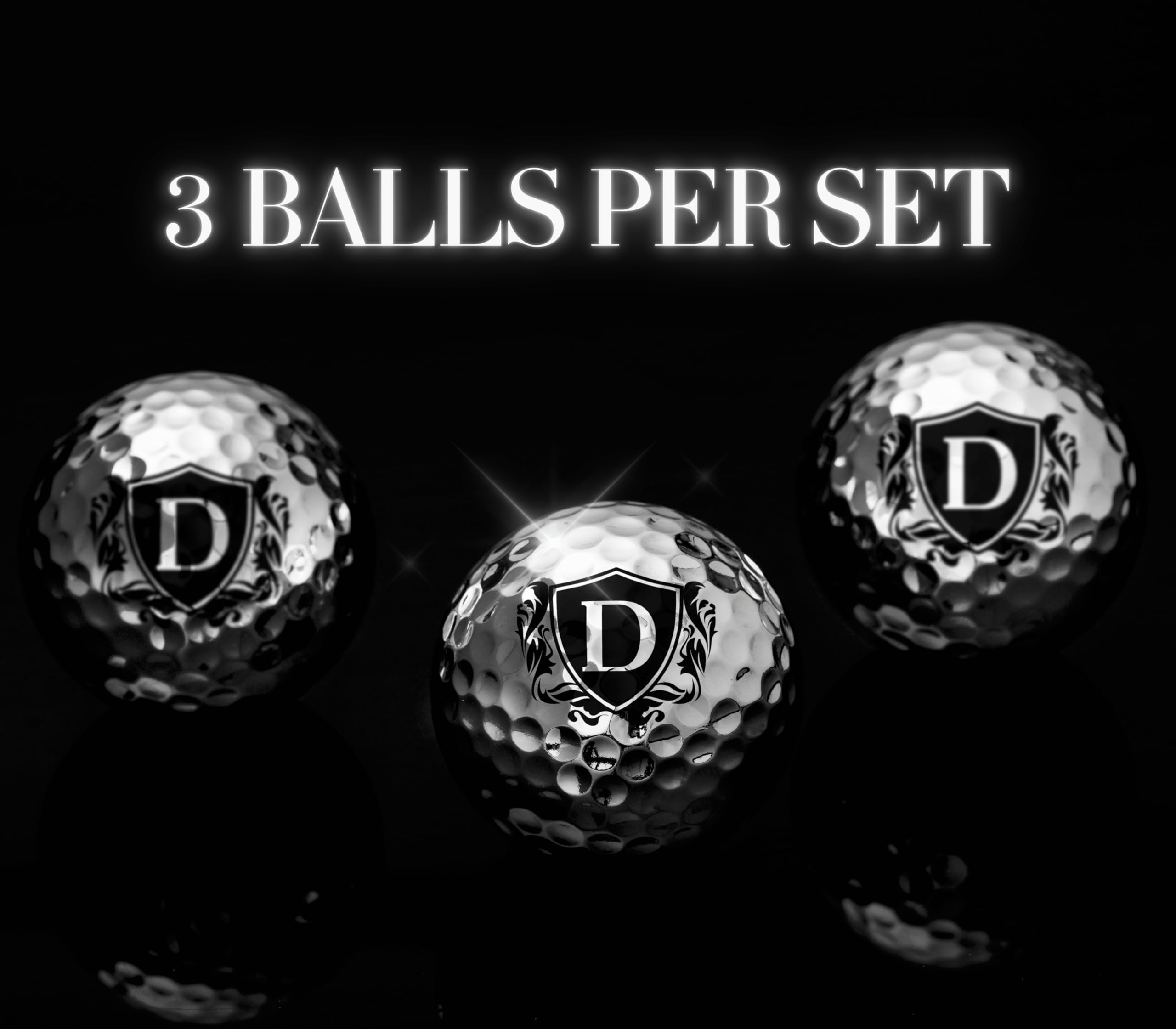 Pelotas de Golf Personalizadas Plateadas para Hombres Regalos únicos Accesorios Golfistas