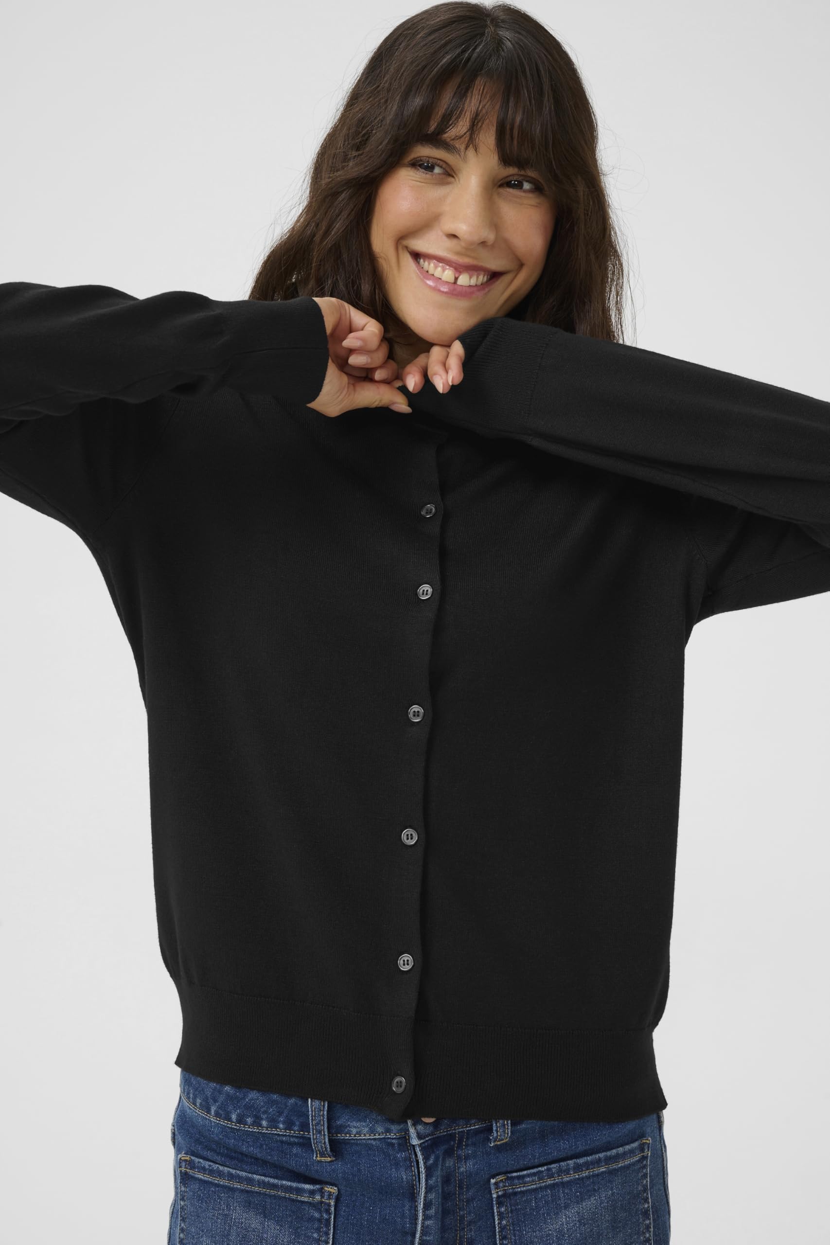 KAFFE Damen Strickjacke KAlizza Lange Ärmel