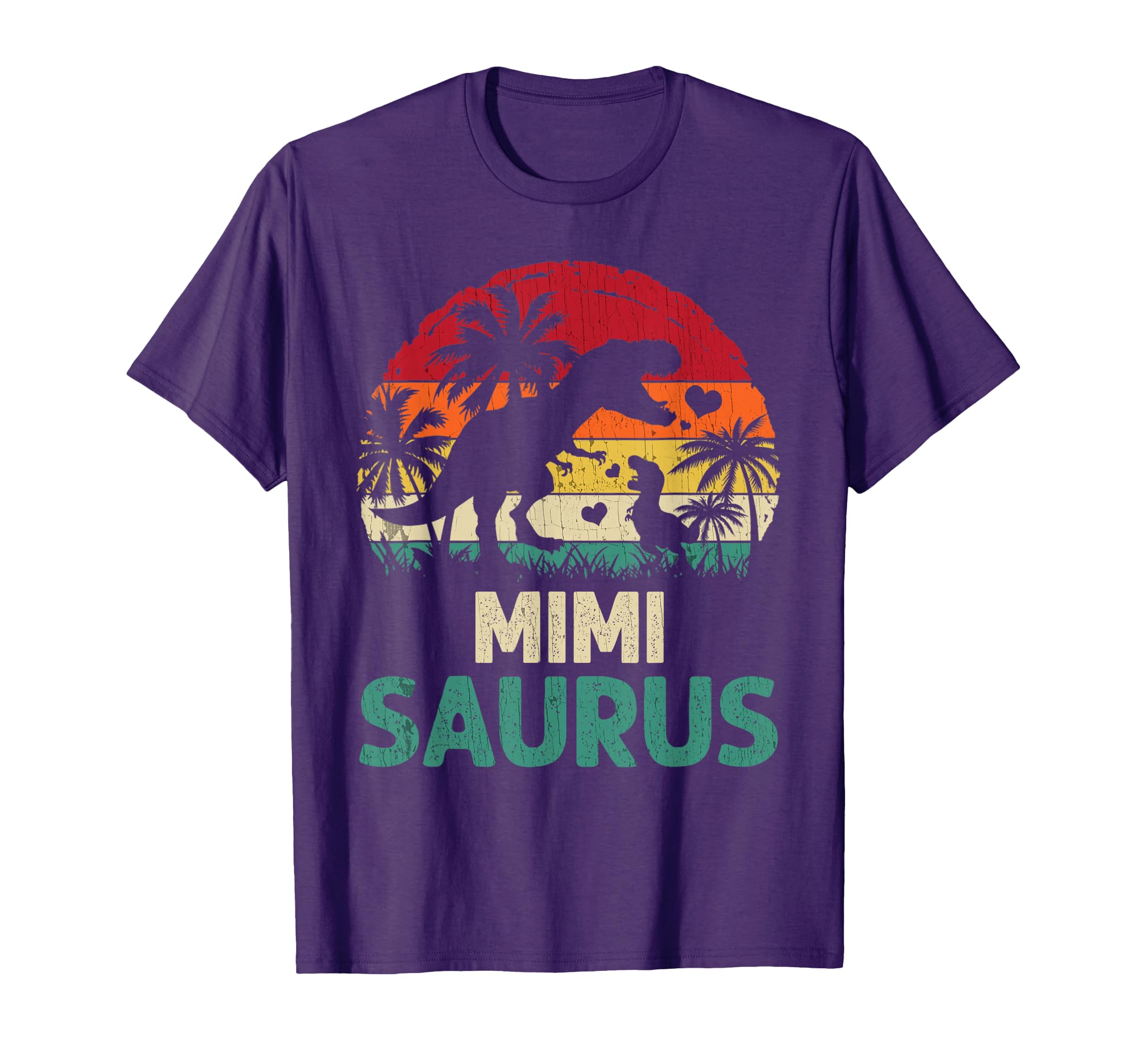 mb Vintage Mimi Saurus Funny Dino Father's Day Mother's Day T-Shirt