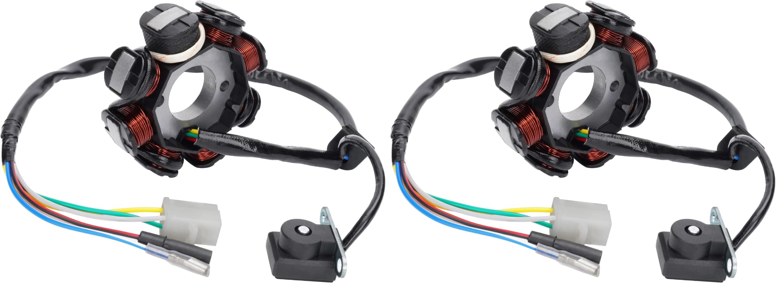 Ignition Stator Magneto 8 Coil 5 Wires for 50cc-150cc GY6 4-Stroke Engine (Pack of 2)