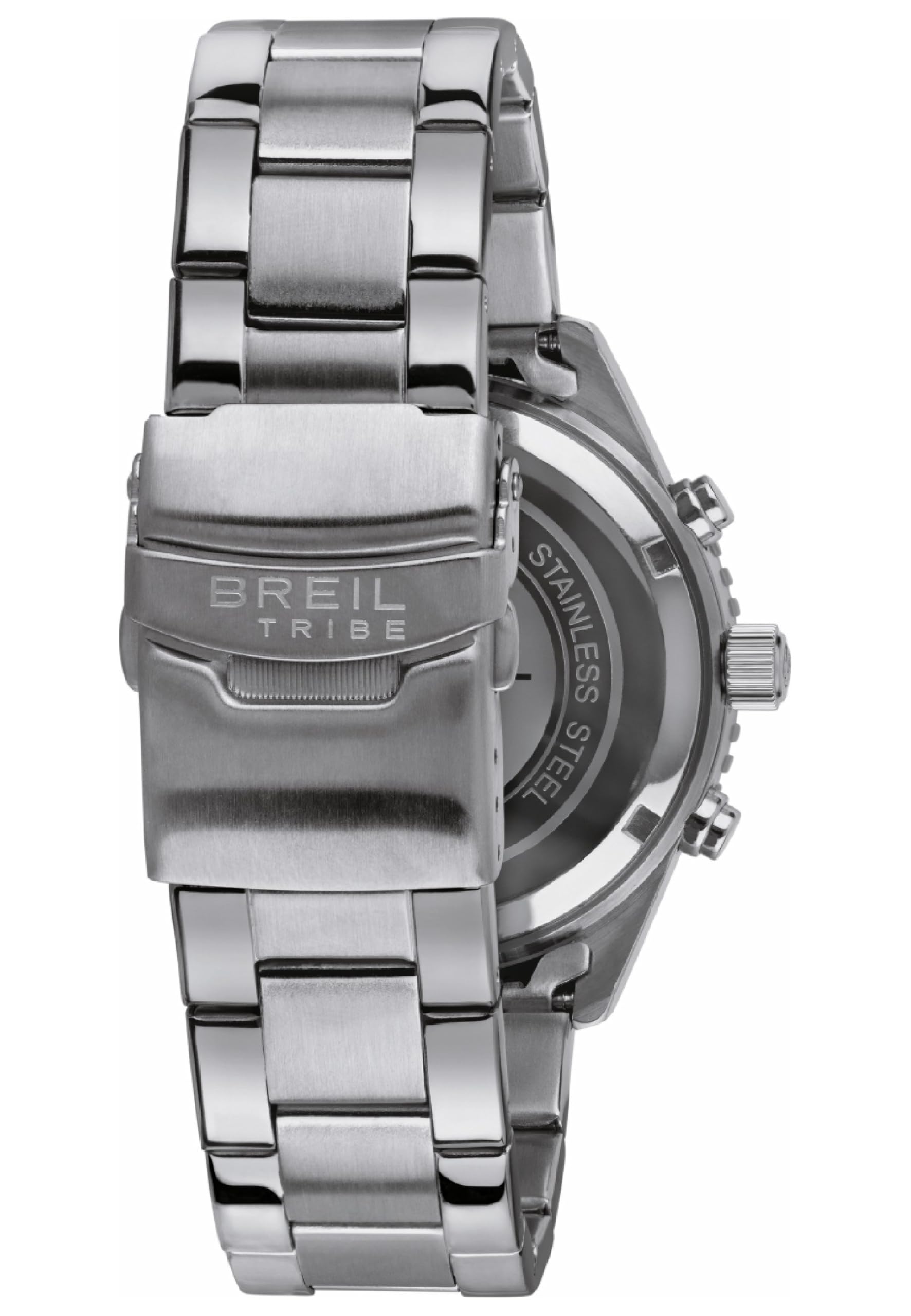 Breil, Collezione Sail, Orologio Uomo, Cronografo in Acciaio, Cassa 28 mm, Quadrante Antracite, Sfere e Indici con Luminous, Chiusura Diver, Resistente all'Acqua fino a 10 Atmosfere