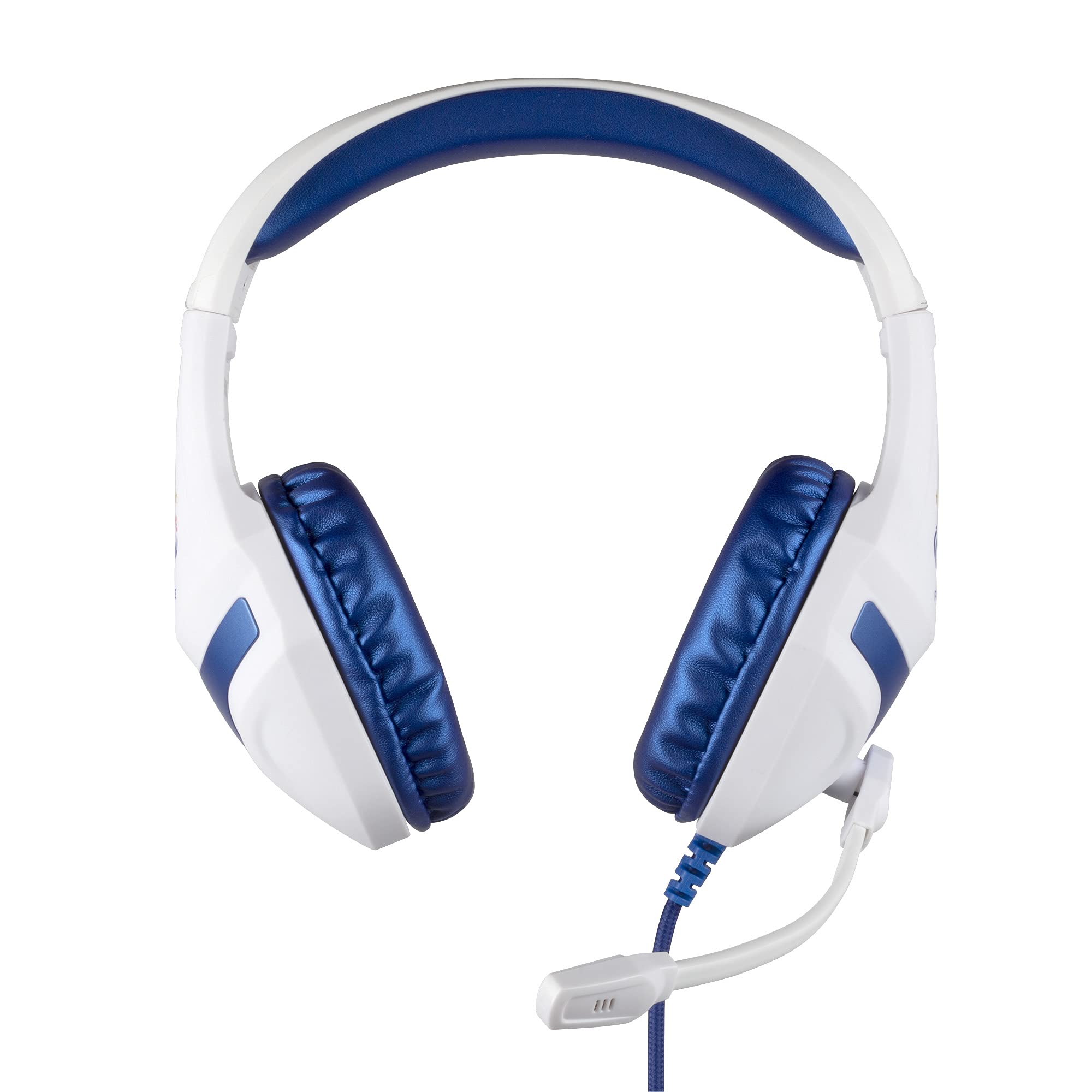 Konix FFF Casque Gaming Filaire PS-400 pour PC, PS4, PS5, Switch et Xbox - Microphone 45° - Câble 1,5 m - Prise Jack 3,5 mm - Blanc et Bleu