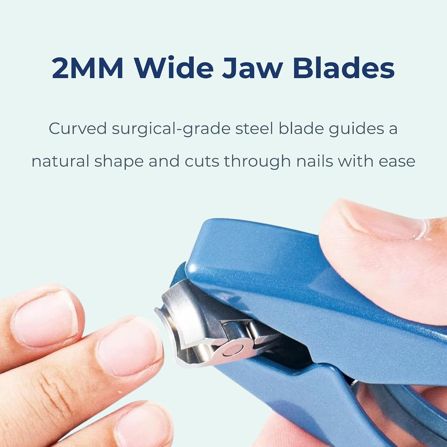 ClipperPro ® Original Fingernail Clipper – Heavy Duty Ergonomic Finger Nail Clippers for Thick Nails with 180° Swivel Head, Easy-Squeeze Lightweight Nail Cutter for Seniors, Kids & Arthritis Care