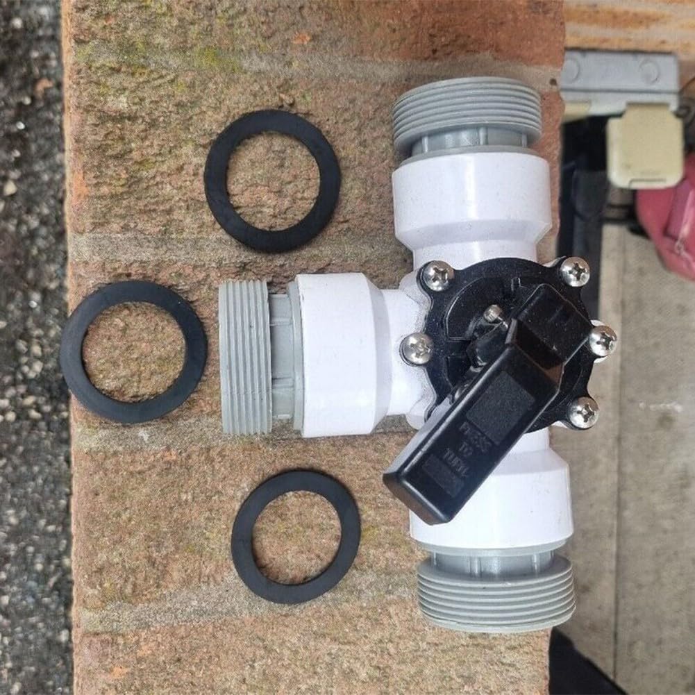 Válvula de bomba de piscina, macho izquierdo de 3 vías, apertura roscada hembra superior de 1.5 pulgadas, válvula de obturador direccional para control de flujo de agua, spa