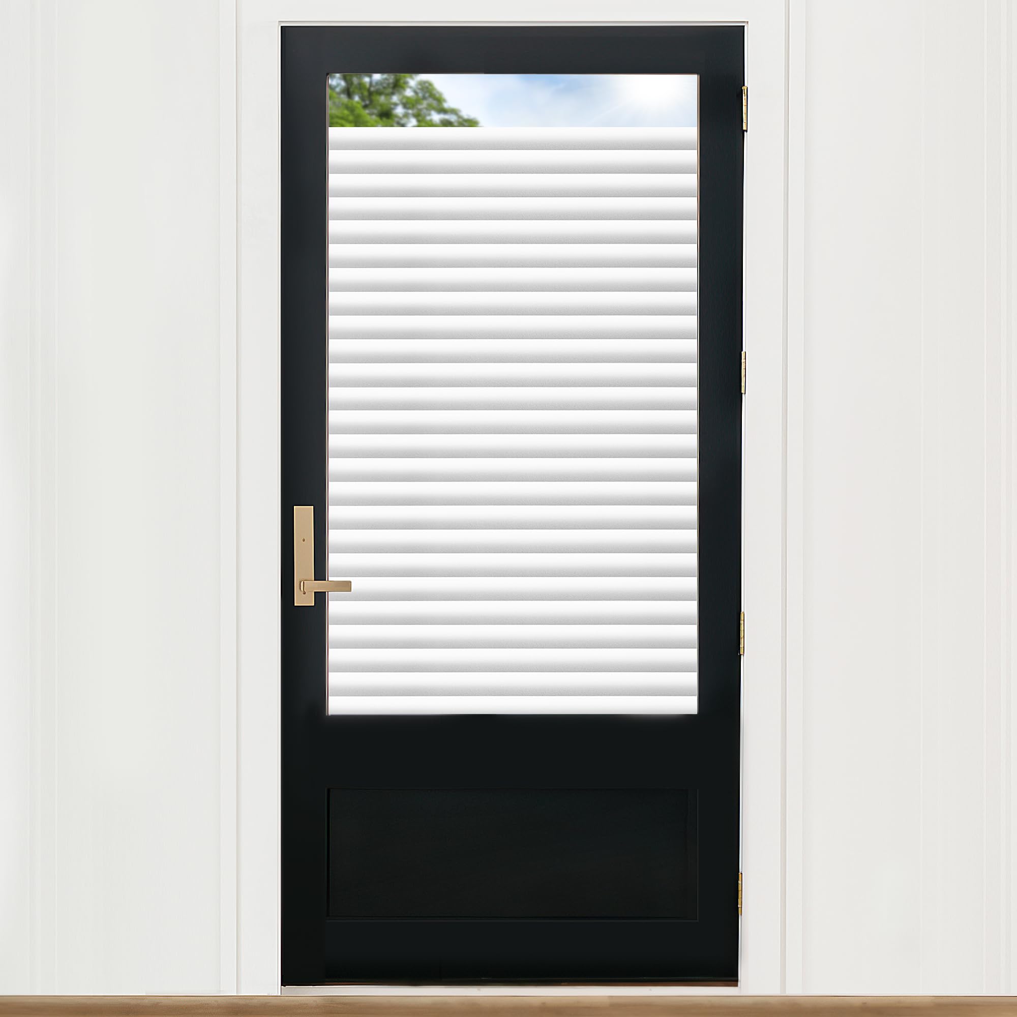 LazBlinds Window Privacy Film Static Cling Frosted Glass Film, Sunlight UV Blocking Non-Adhesive Reusable Window Tint Door Coverings for Bathroom Home Office, 17.7 x 78.7 inch