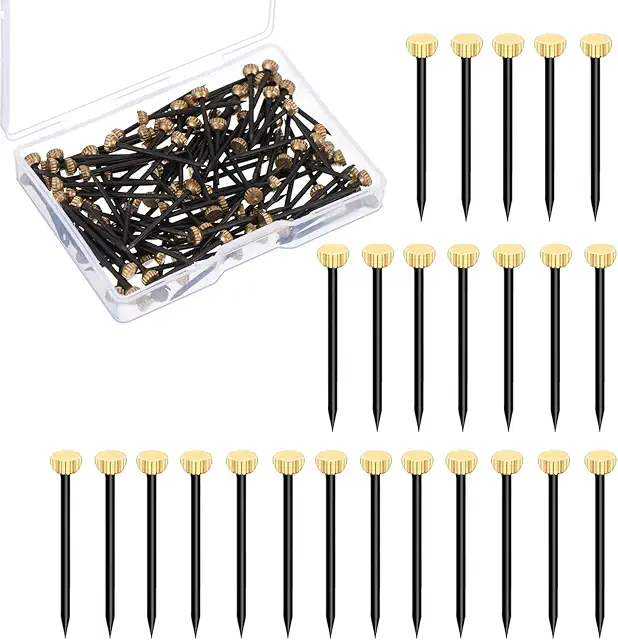 50Pcs Metal Plaster Picture Frame Hanging Nails with Storage Box