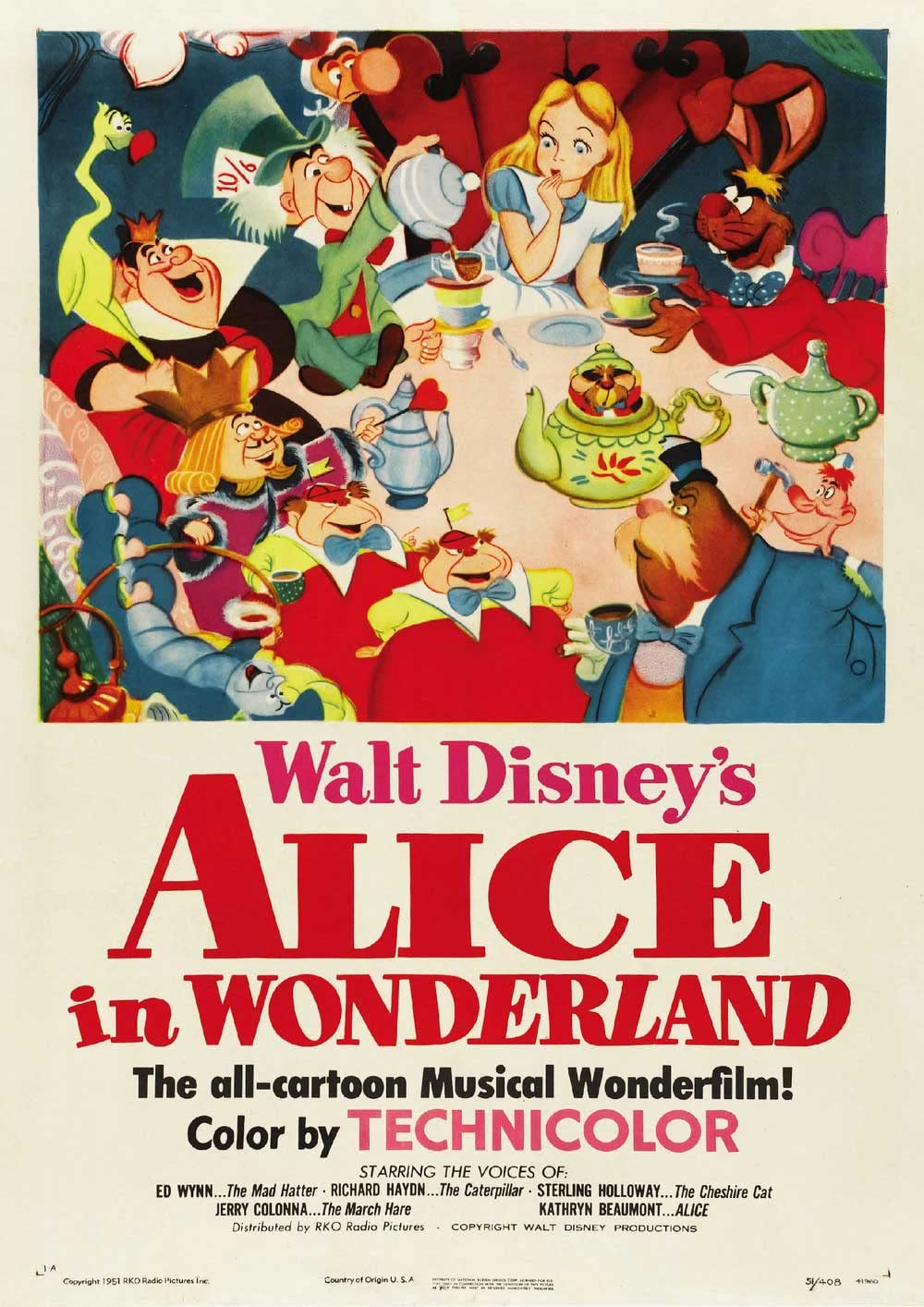 Alice In Wonderland Poster/Print/Picture Satin Photo Paper - A3-297mm x 420mm