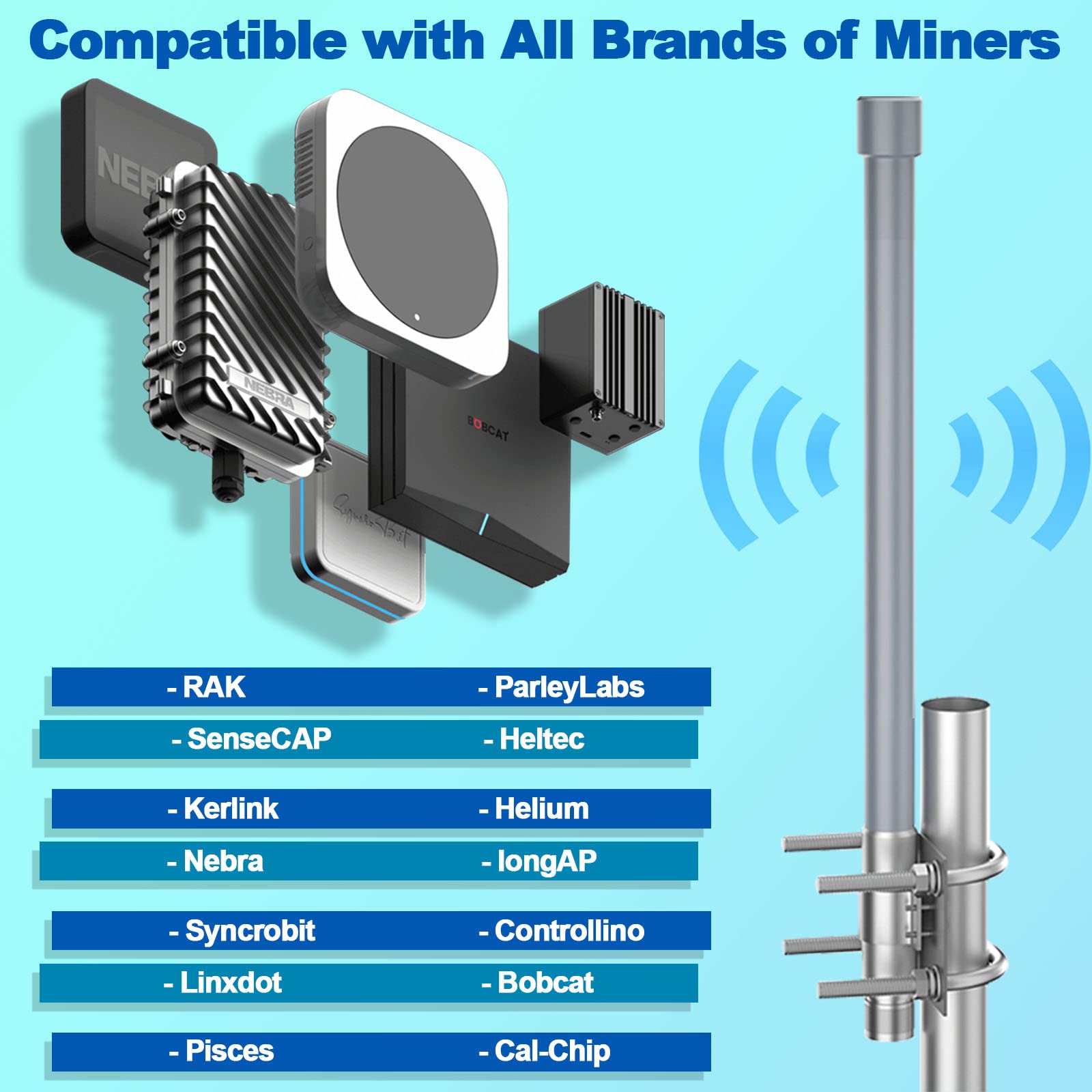 Antenne Lora 868MHz 3 dBi Antenne Omnidirectionnelle en Fibre de Verre+Type N Parafoudre+Connecteur SMA+3M N Femelle à RP-SMA Mâle Câble pour Helium, Nebra, RAK, Bobcat, Hotspot Syncrob
