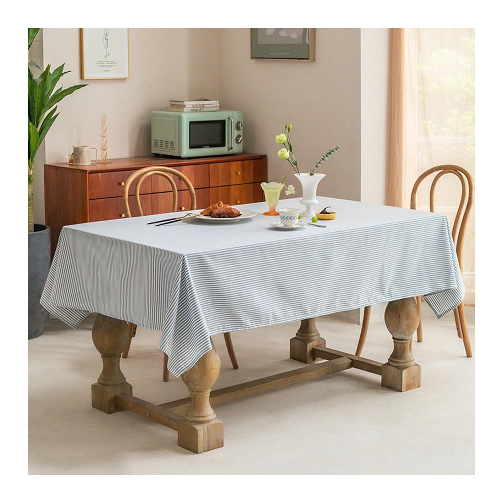 Nappe de table anti tache finies les corvées de lavage avec le coton lin