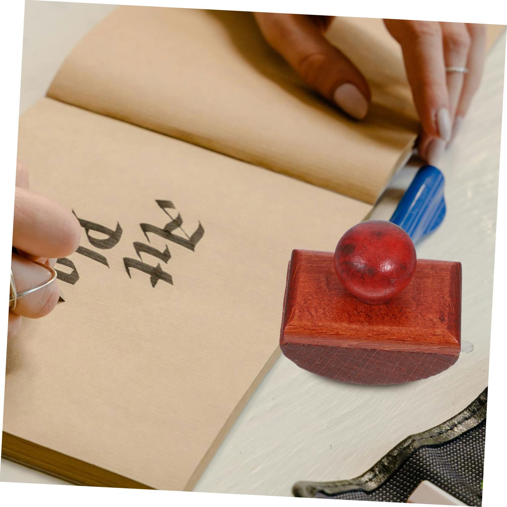 Homoyoyo Wippenlöscher Leicht und Tragbar Tintenabsorptions Holz mit Schnelltrocknendem Stempel Verhindert Seitenverklebung für Kalligrafie und Füller Am Schreibtisch