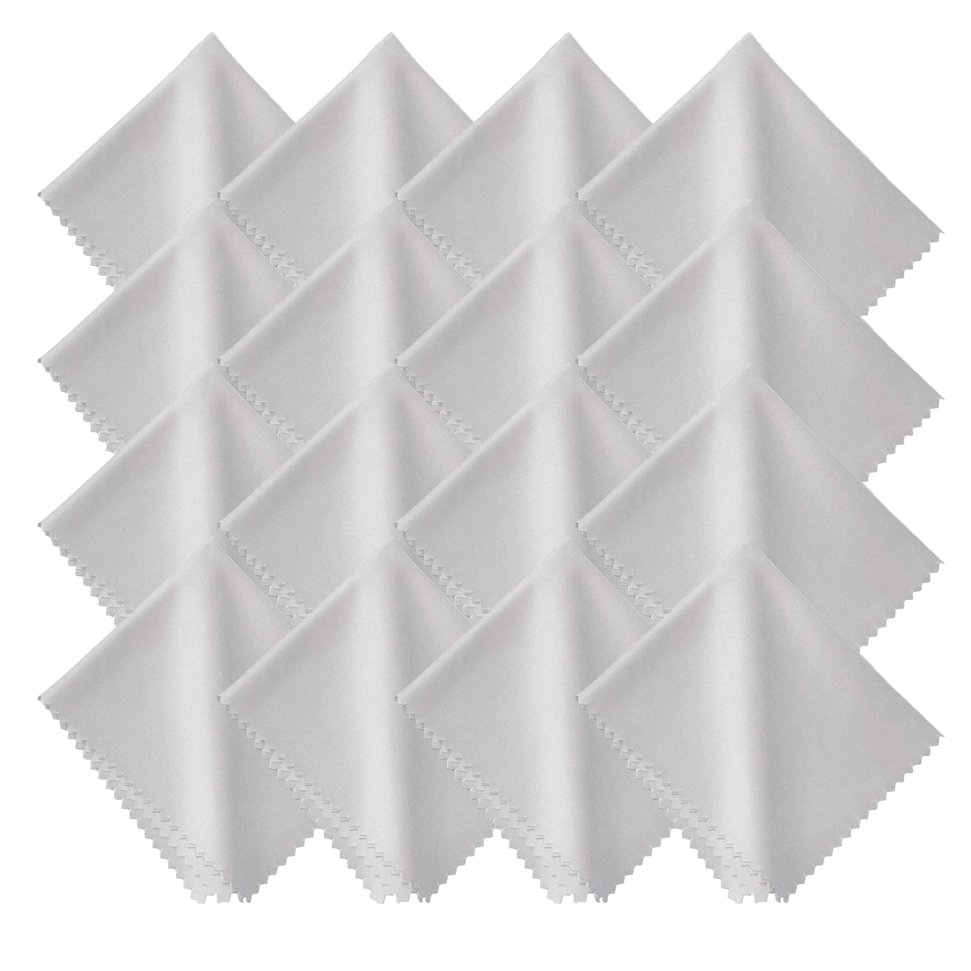12 paños de limpieza para gafas, paños de microfibra, paños de limpieza para gafas, gafas, pantallas, tabletas, lentes (15 x 18 cm, gris)