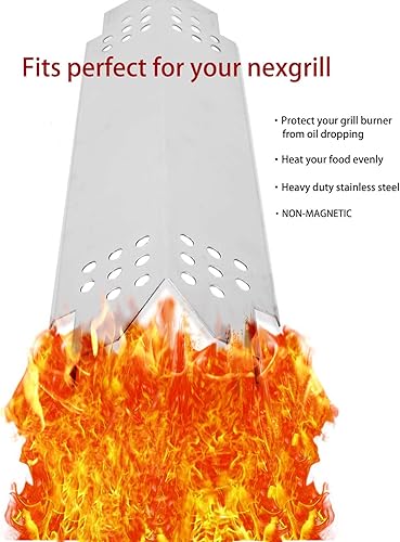 Miniatura 4 de DcYourHome Protectores de placa térmica para Nexgrill 720-0830H, 5 quemadores 720-0888, 720-0888N, 6 quemadores 720-0896B, 720-0898 parrillas de