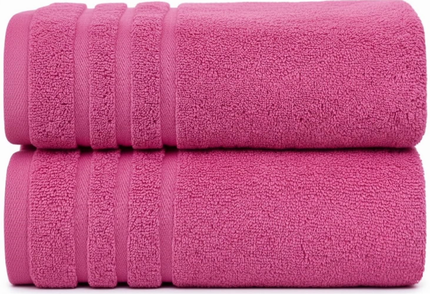 WovenWonder Pack of 2 Super Jumbo Bath Sheets (100 x 200 cm-600GSM) Luxury 100% Egyptian Cotton Soft Extra Large Bath Sheet Towels Highly Absorbent & Quick Dry Hotel Quality Towel Set (Pink) โ image 1