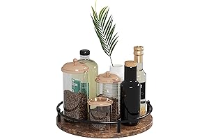 9 Inch Rotating Black Lazy Susan Organizer for Kitchen Countertop
