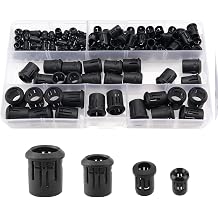 YIXISI 100 PCS 3/5/8/10 mm Plastic LED Clip Holder, Plastic Diode Socket, Plastic Diode Holder Clip, LED Mounting Ring, Black