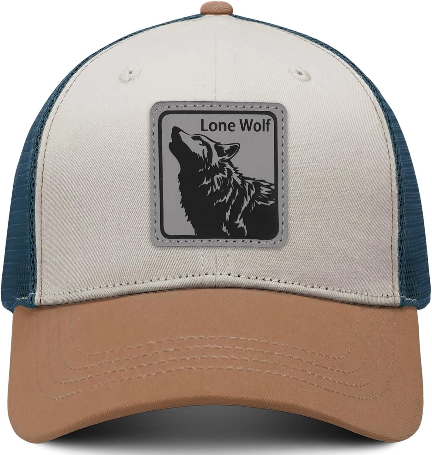 Animal Trucker Hats Leather Pattern Adjustable Snapback Mesh Animal Baseball Cap for Men