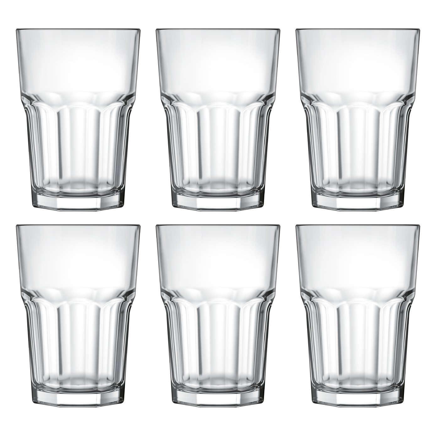 Jogo Copos Long Drink Bristol 6 Peças 410ml Incolor Nadir
