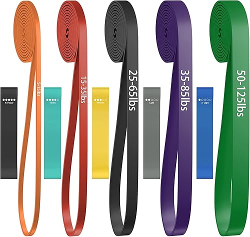 Miniatura 21 de Pull Up Bands, Resistance Bands, Pull Up Assistance Bands Set for Men & Women, Exercise Workout Bands for Working Out, Body Stretching, Physical