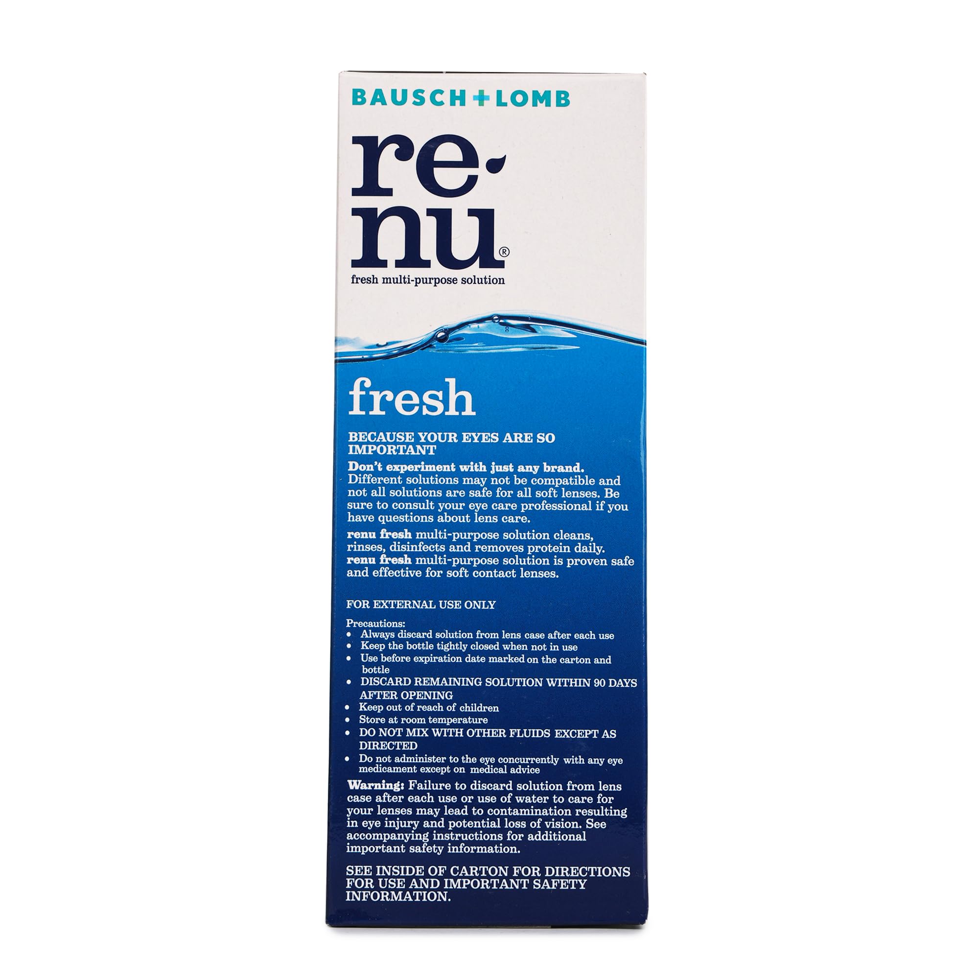 Bausch + Lomb Renu Fresh Multi-Purpose Contact Lens Solution 500ml (Pack of 1) 2