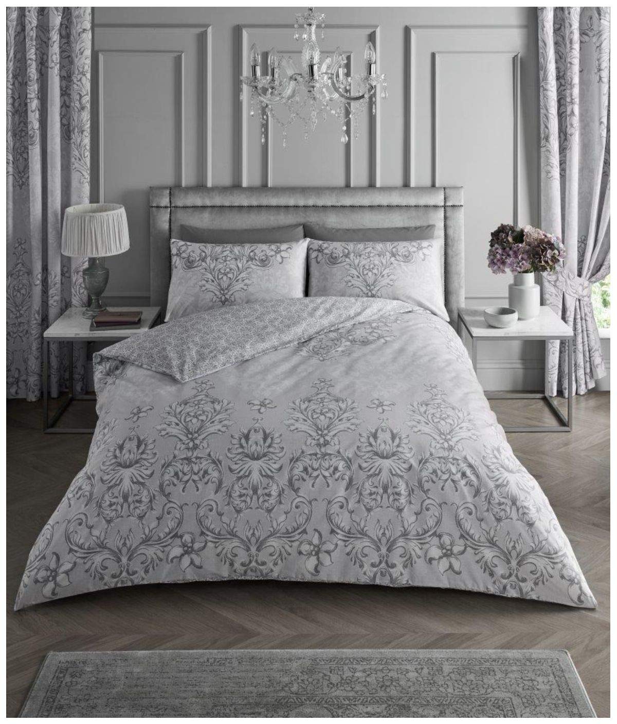 GC GAVENO CAVAILIA Antoinette Duvet Cover, Polycotton, Grey, King