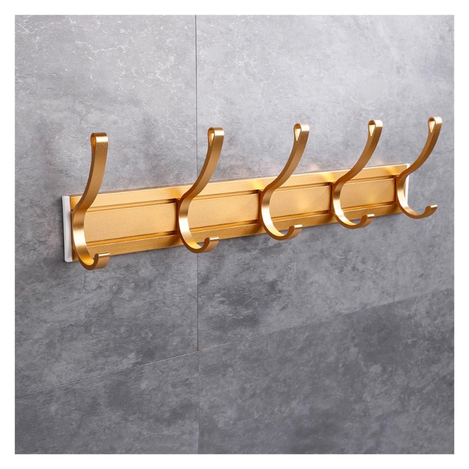 Dhetye Gold Coat Rack Wall Hooks Coat Rack,Wall Hooks,Black Robe Hook Adhesive Lavatory Bathroom Mounted Door Key(Gold)