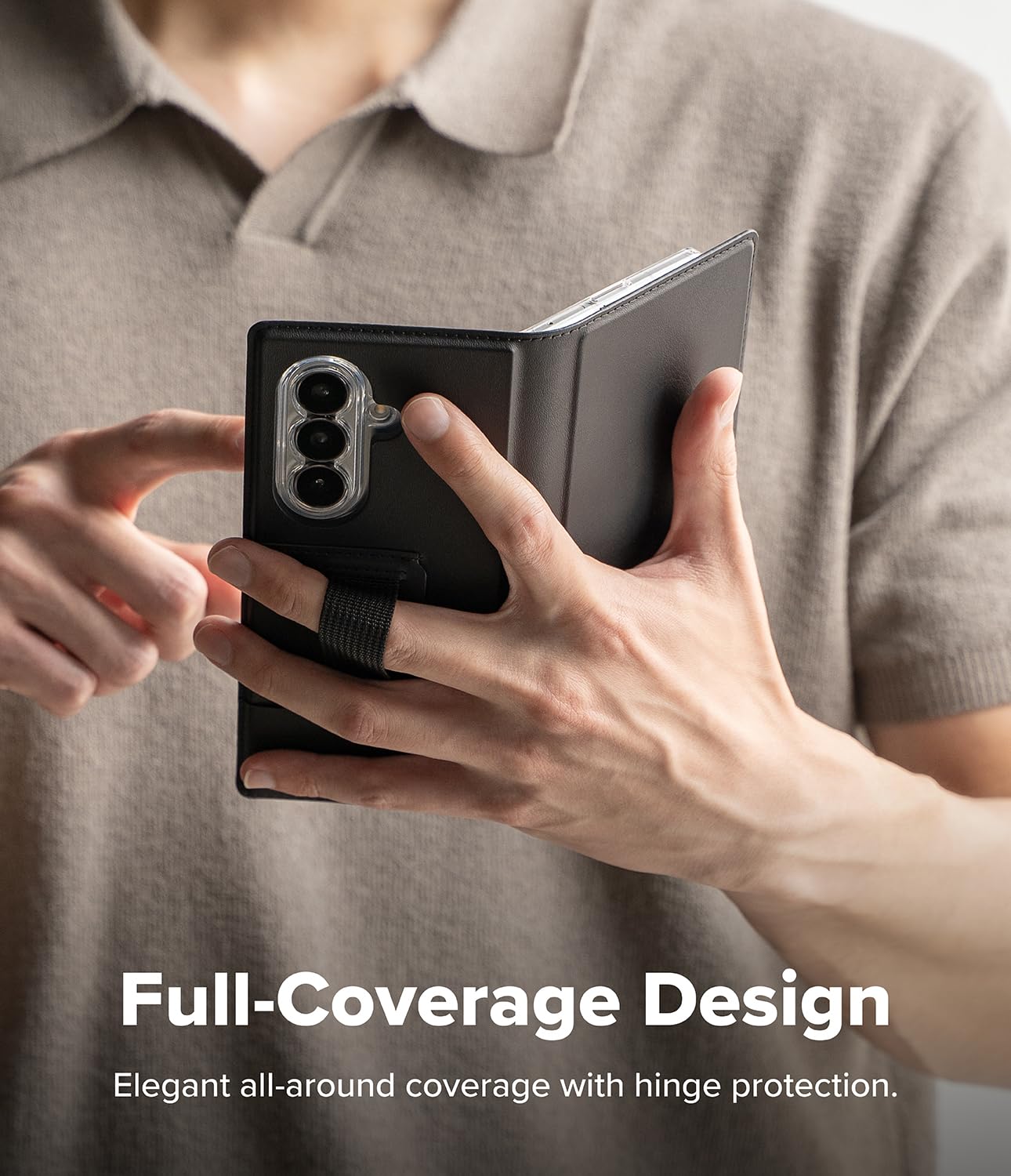Ringke Porte-Carte Magnétique pour Samsung Galaxy Z Fold 8 Ultra | Folio Grip Wallet Magnetic Black, Portefeuille Magnétique, Téléphone Pochette Cartes, Cuir PU Premium, Multifonctionnelle