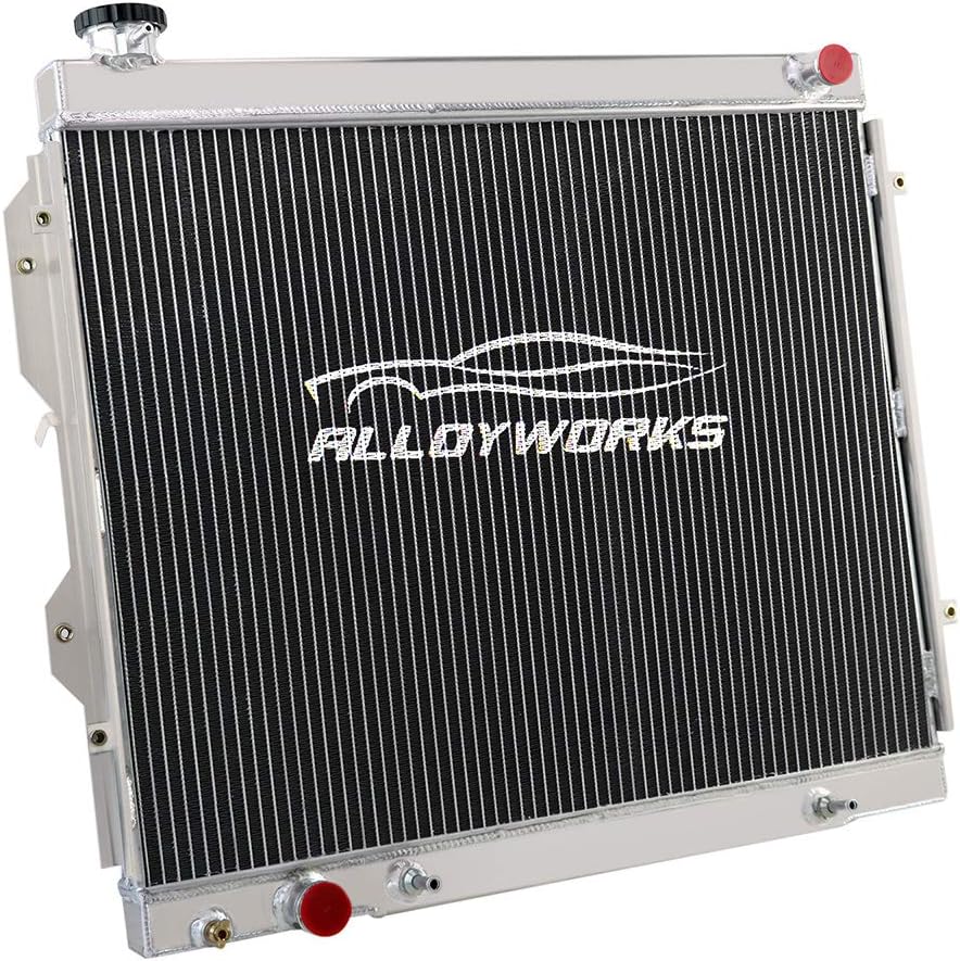 ALLOYWORKS 4 Row Core Aluminum Radiator For 2000-2006 Toyota Tundra 3.4L 4.0L V6 2001 2002 PRO