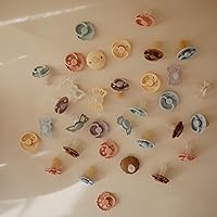 Vista 10 de FRIGG Butterfly Anatomical SilkySoft - Chupete de silicona para bebé, fabricado en Dinamarca, sin BPA (rubor/cedro, 6-18 meses)