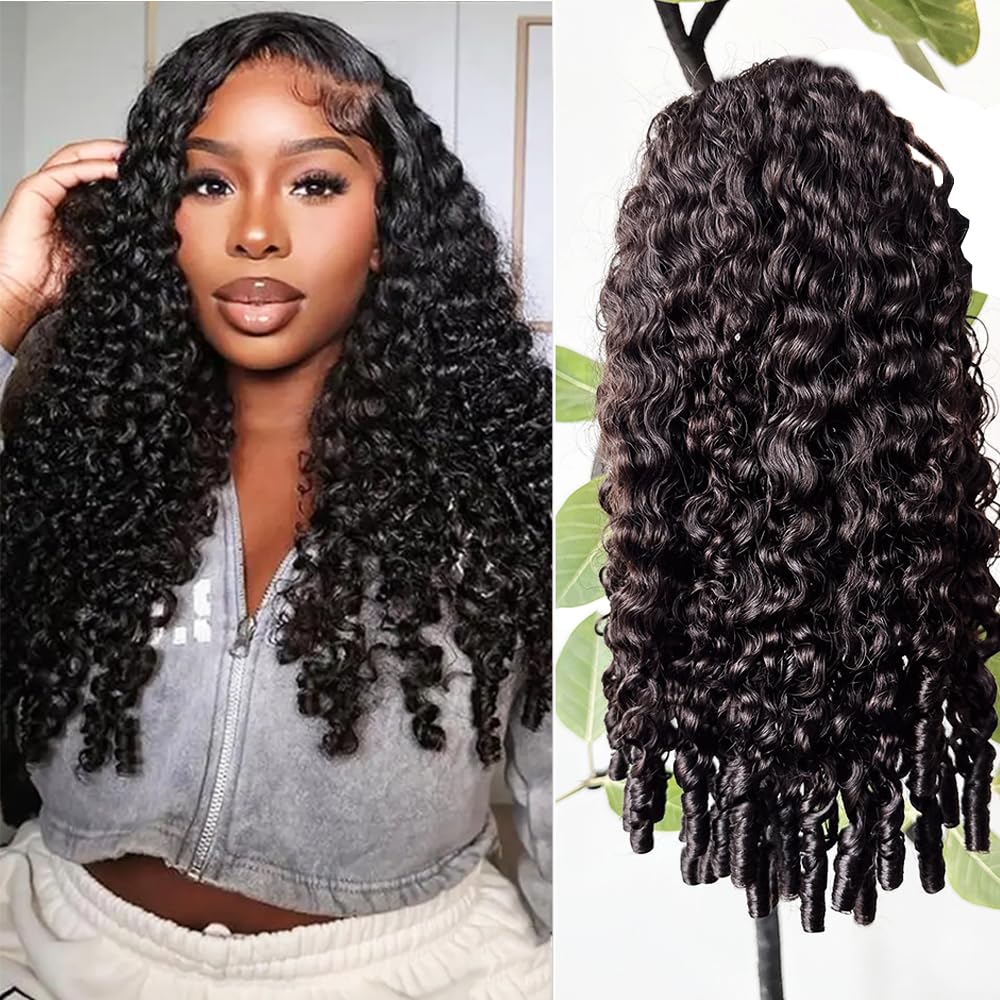 Amazon.com : Half Wig Human Hair for Women 24 Inch Burmese  display picture 3