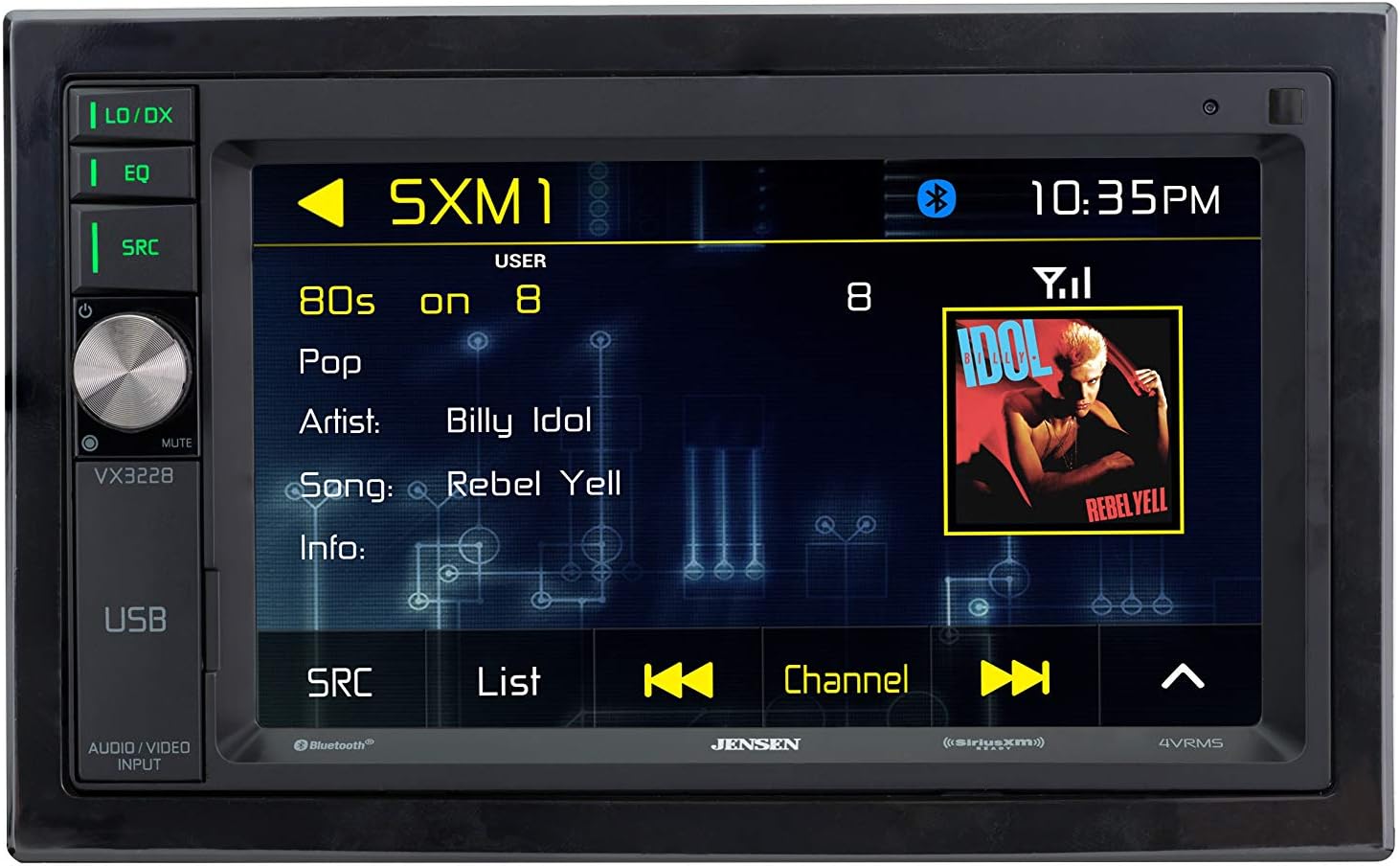 JENSEN VX3228 Double DIN/Bluetooth/Sirius-XM Ready