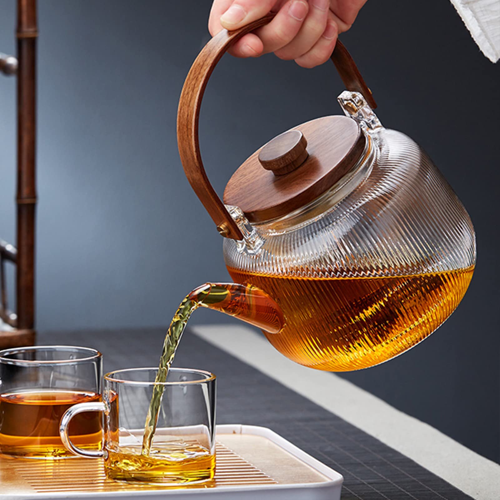 Teiera Per Tè Fiorito Teiera In Vetro Di Alta Qualità, Resistente Al Calore, Con Coperchio, 1,5 Litri, Con Filtro In Acciaio Inox, Ideale Per La Preparazione Di Tè Sfusi Tisaniera Infusiera Teiera - 8