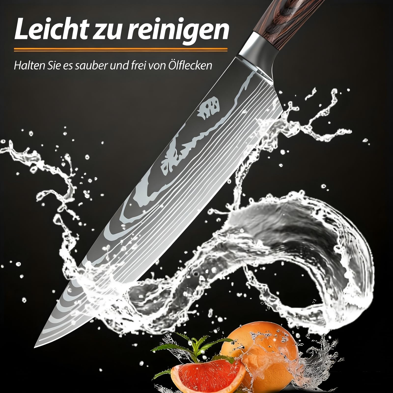 10er Küchenmesser Set, Küchenmesser Set aus Hochwertigem Carbon Edelstahl, Scharfen Klingen, Chefmesser, Hackmesser, Kochmesser, und Ergonomischem Griff, Ideal für Profi und Hobbyköche