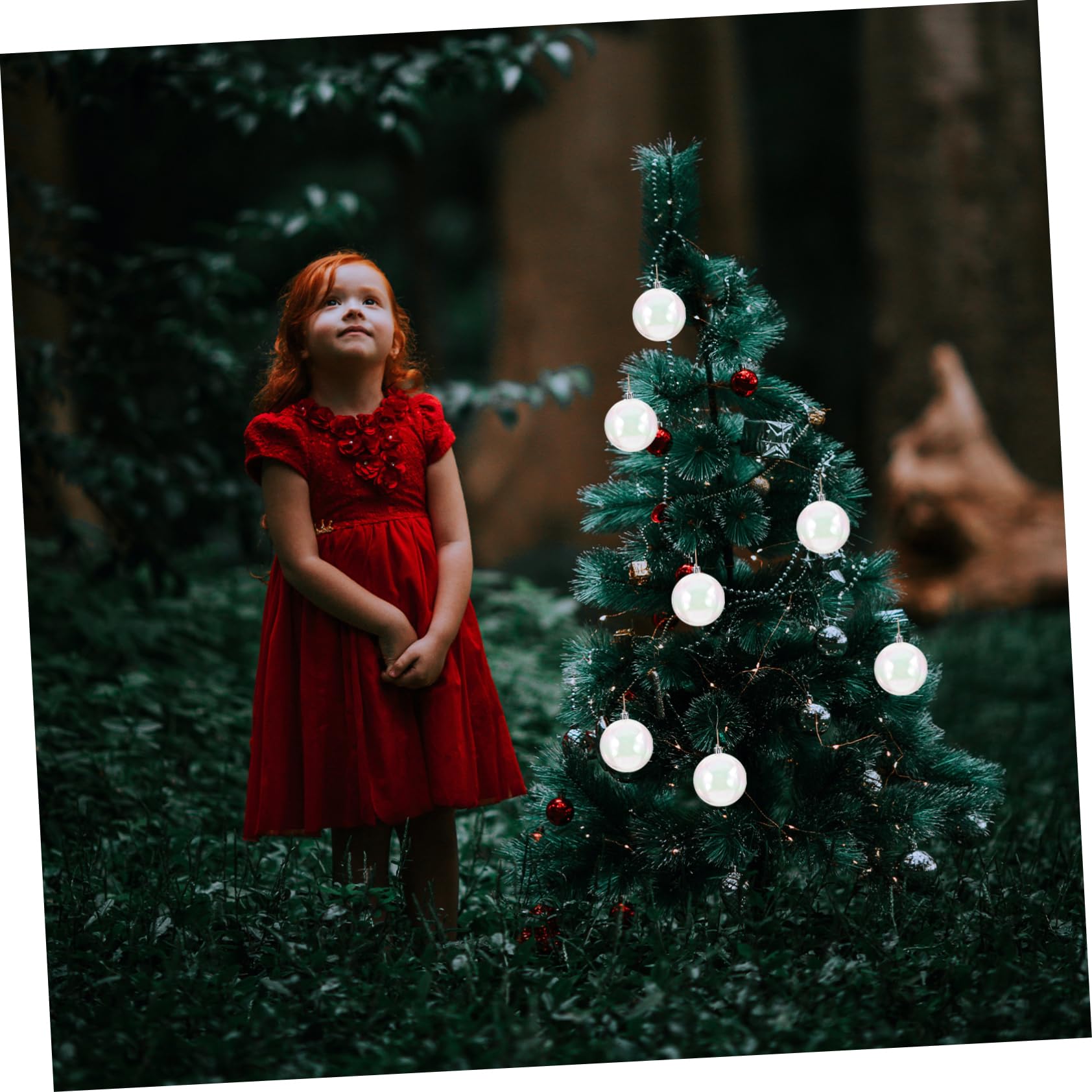 MAGICLULU Piezas Bola De Burbujas De Mini Adornos Transparentes Bolas De Navidad Iridiscentes Bolas De Adornos Iridiscentes De Brillo Bolas Claras Pelota Oro El Plastico