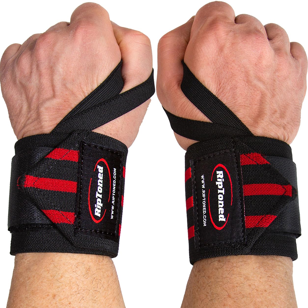 Rip Toned 18" Wrist Wraps for Weightlifting - Stiff &amp; Flex, USPA &amp; USAPL
