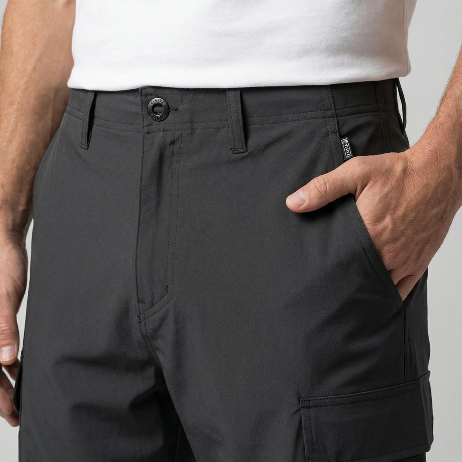 Visive Men’s Hybrid Cargo Shorts 2-3-4 Packs. Quick Dry Stretch Casual Golf Travel Lightweight Utility Shorts with Pockets