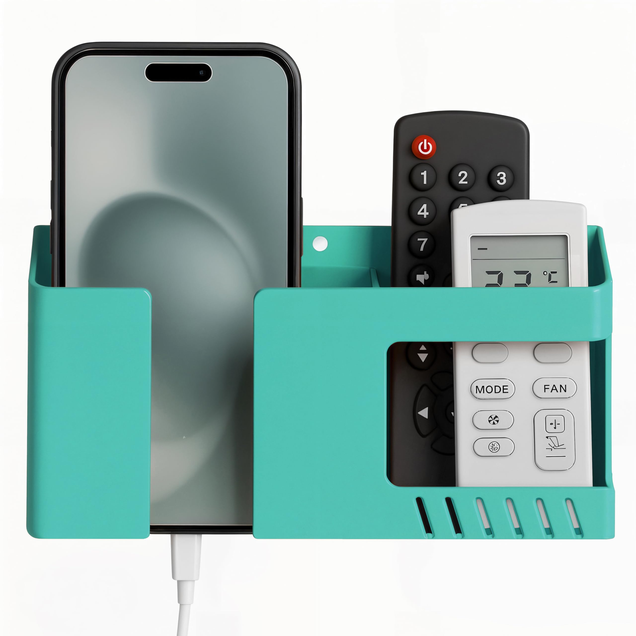 WALLVIEW TECH Mobile Phone Charging Stand, Multi-Functional Storage Holder, Bedside Fixed Rack, Bedroom, Office Accessories, Portable Electronic Devices (Green)-image-26