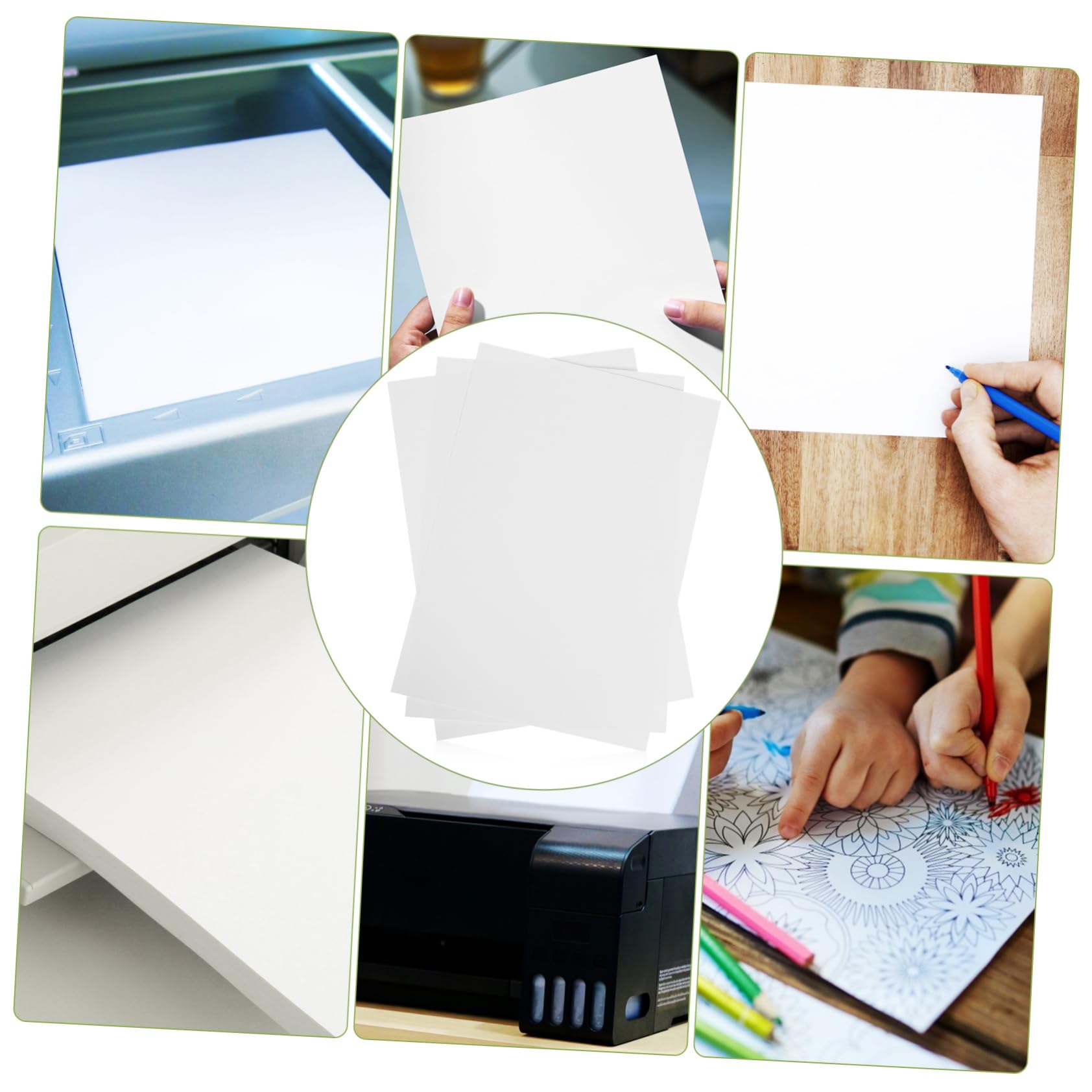 A4 Druckerpapier 100 Blatt Beige Stoff Glatte Oberfläche Kompakt für Kleines Büro Geeignet Mehrweg Computerpapier zum Drucken