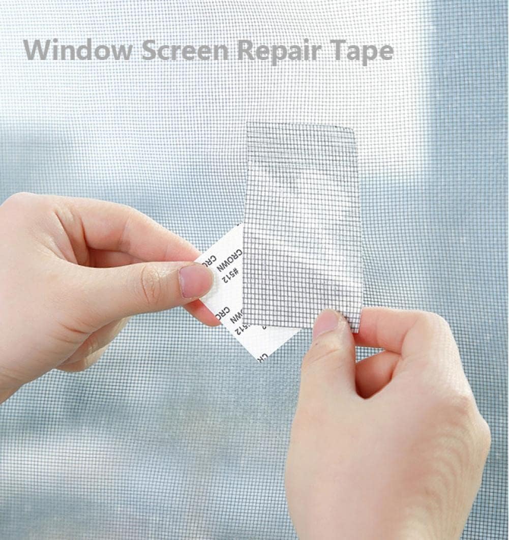 Mosquito Net Patch Repair Tape, Window Screen Repair Tap, Strong Adhesive & Waterproof Window Mosquito net Covering Mesh Tape for Door Tears Holes Screen Patch Repair (200Cm X 5CM) (2, Multi) — Amazon image 3
