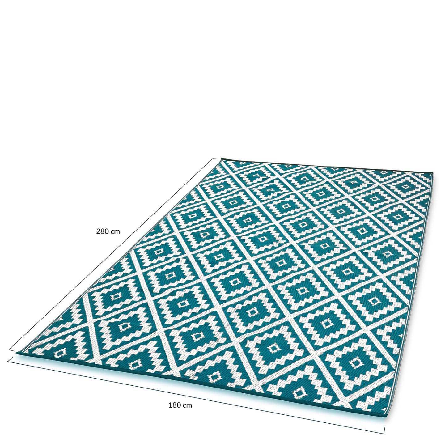 IDMarket - Tapis extérieur Bahamas Bleu Canard 180 x 280 CM