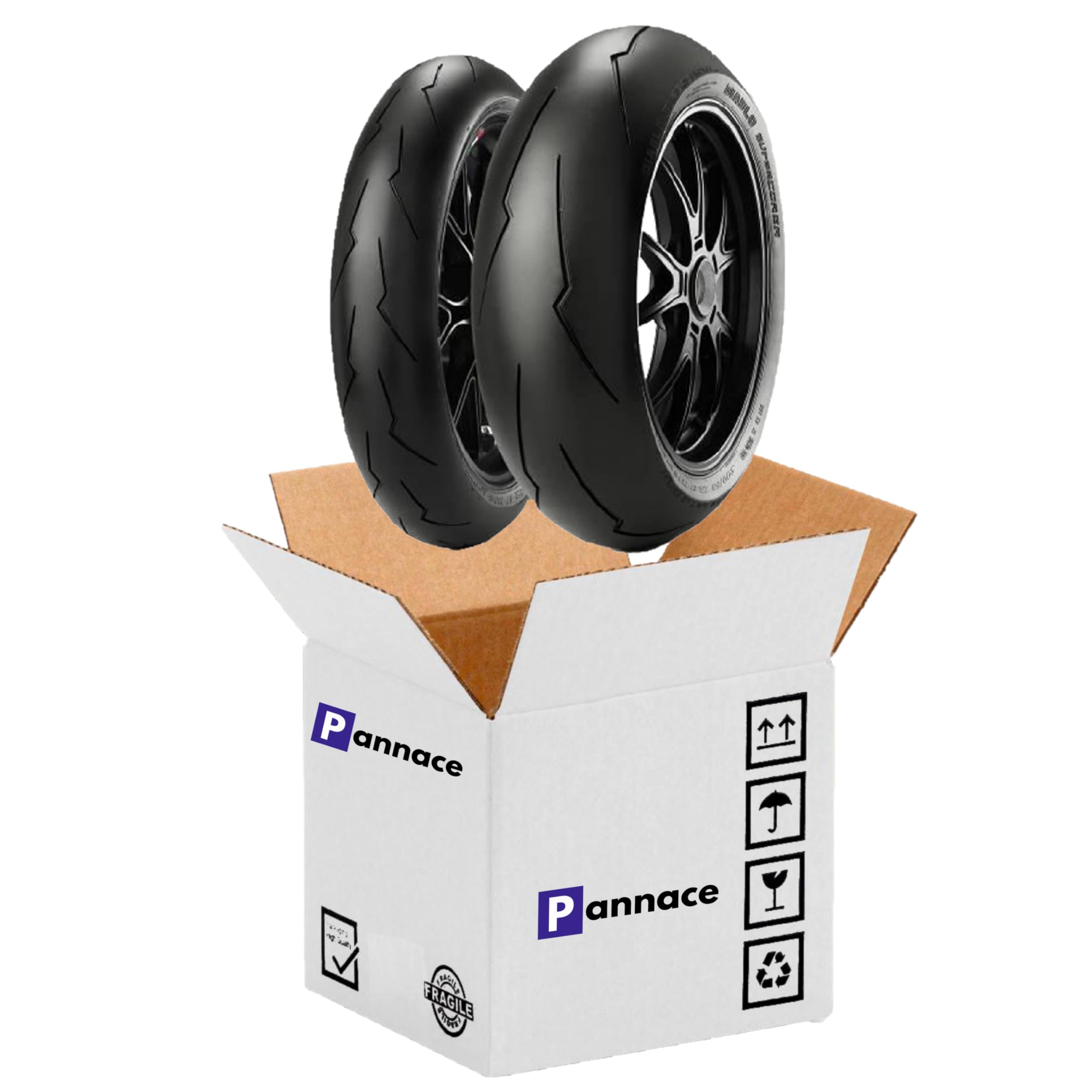Neumáticos en par 180/55 ZR 17 con 120/70 ZR 17 Diablo Supercorsa SC2 V2 - Pannace