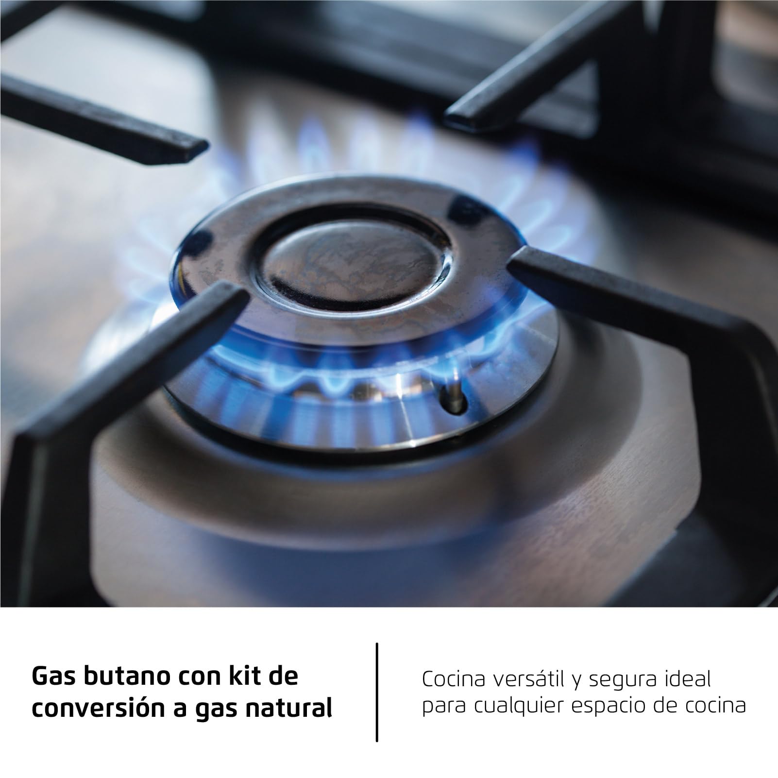 Corberó - Placa Gas Cristal LUX 75cm | CPCGM5F5026N | 8.5kW| 5 Zonas | Zona Wok | Autoencendido | Capa Protección Clean+ | Desconexión automática | Negro
