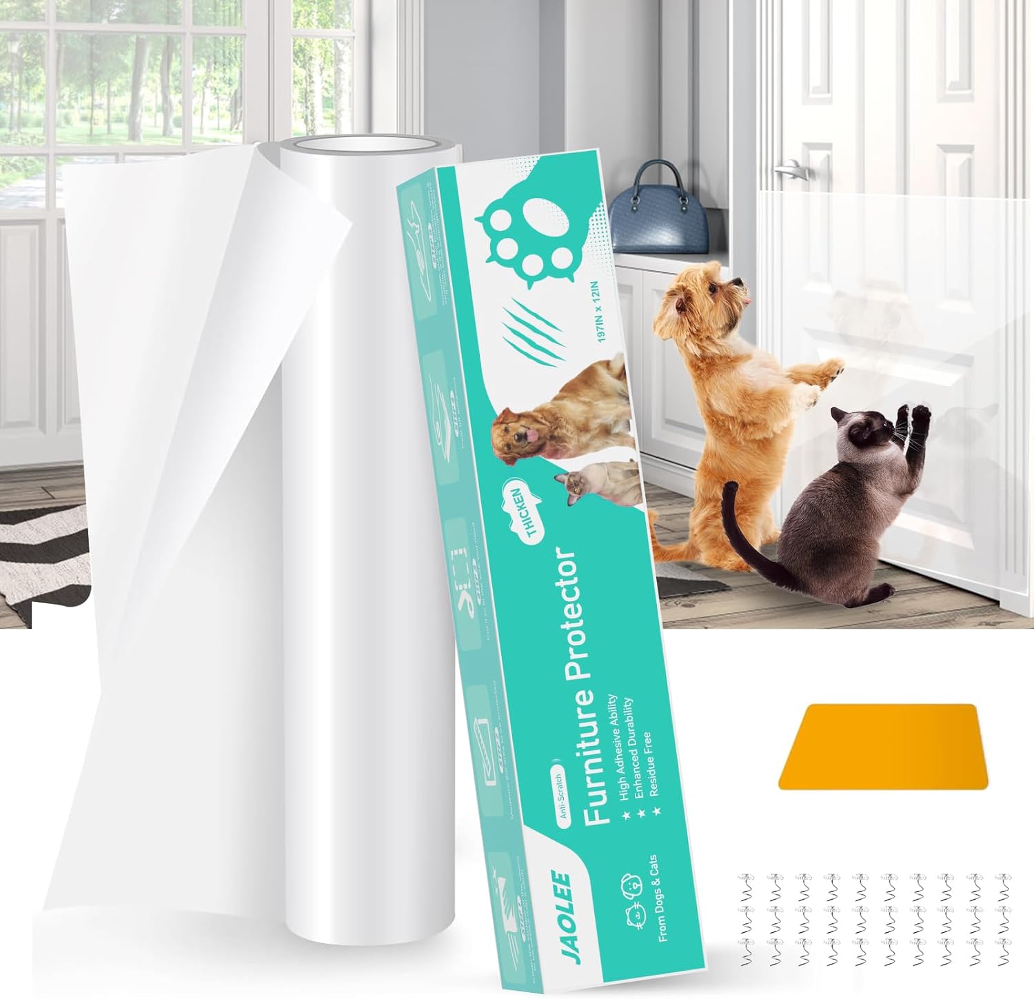 Anti Cat Scratch Furniture ProtectorThicken Vinyl 160"x12