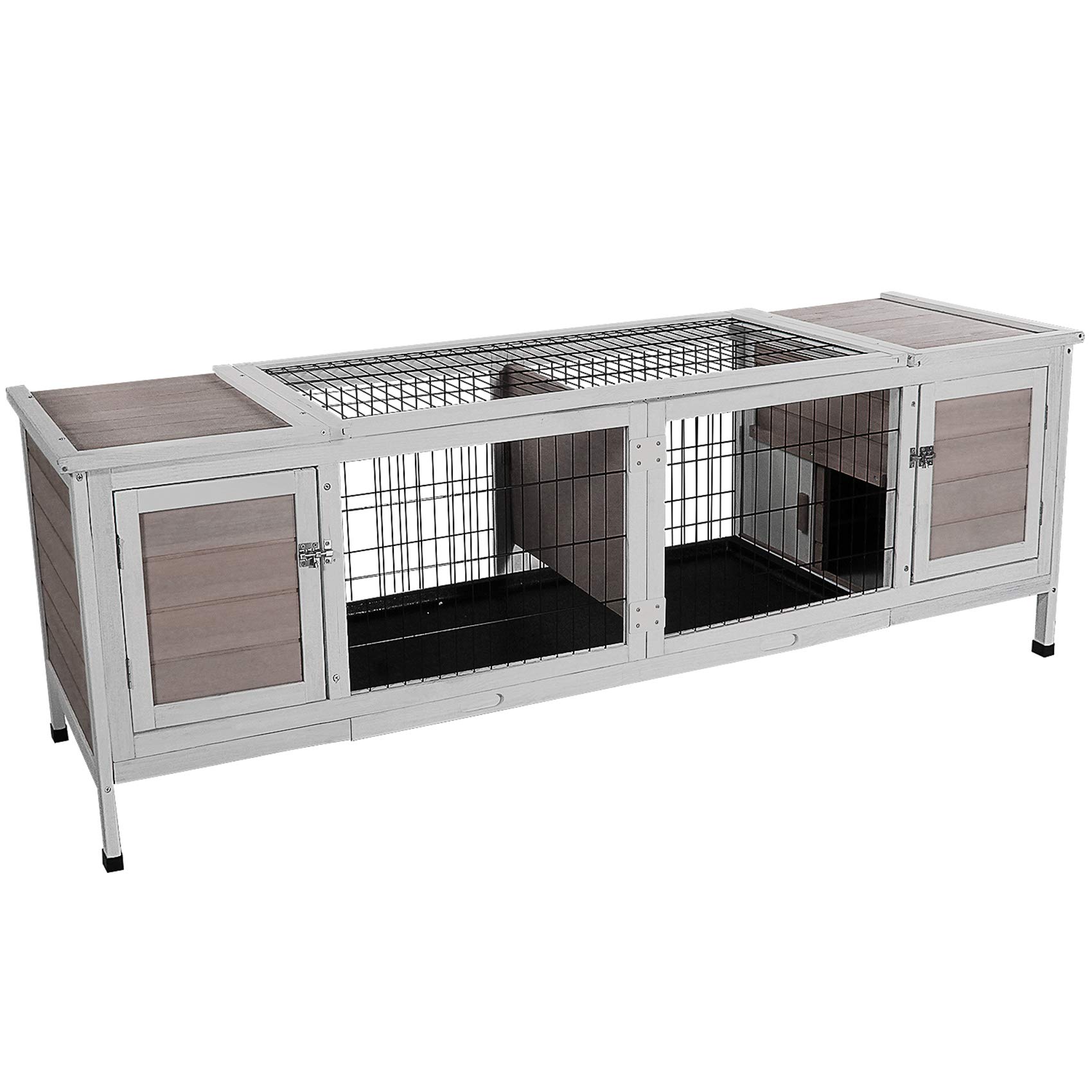 Buy Rockever Small Animals Cage Wood for ThreeFour Rabbits, Guinea