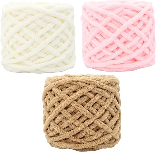 Miniatura 2 de Hilo de manta suave y grueso para ganchillo de 3.53 oz, hilo grueso esponjoso para tejer a mano, lana de punto grueso para suéteres, sombreros,