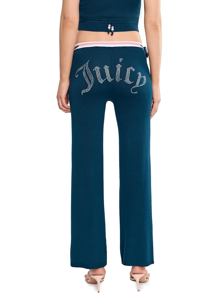Blue Juicy Couture Double Drawstring Wide Leg Pants