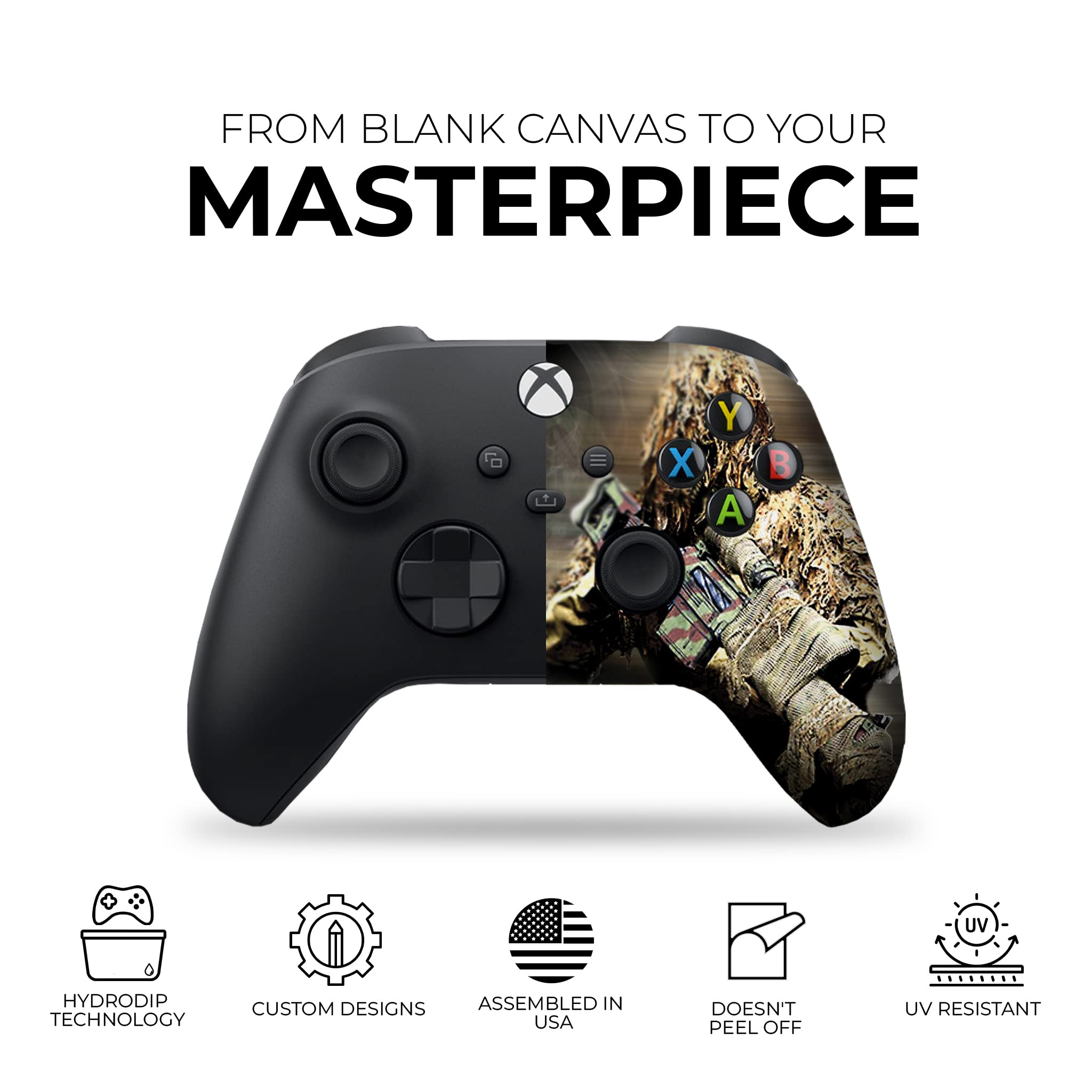 DreamController C-O-D Moderrn Warfare Custom X-box Controller inalámbrico compatible con X-box One/X-box Series X/S Orgullosamente personalizado en Estados Unidos con impresión hidrófuga permanente