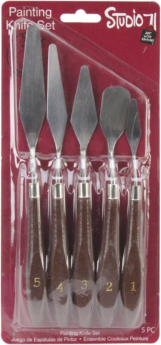 Studio 71 5Piece Painting Knife Set Versatile Stainless