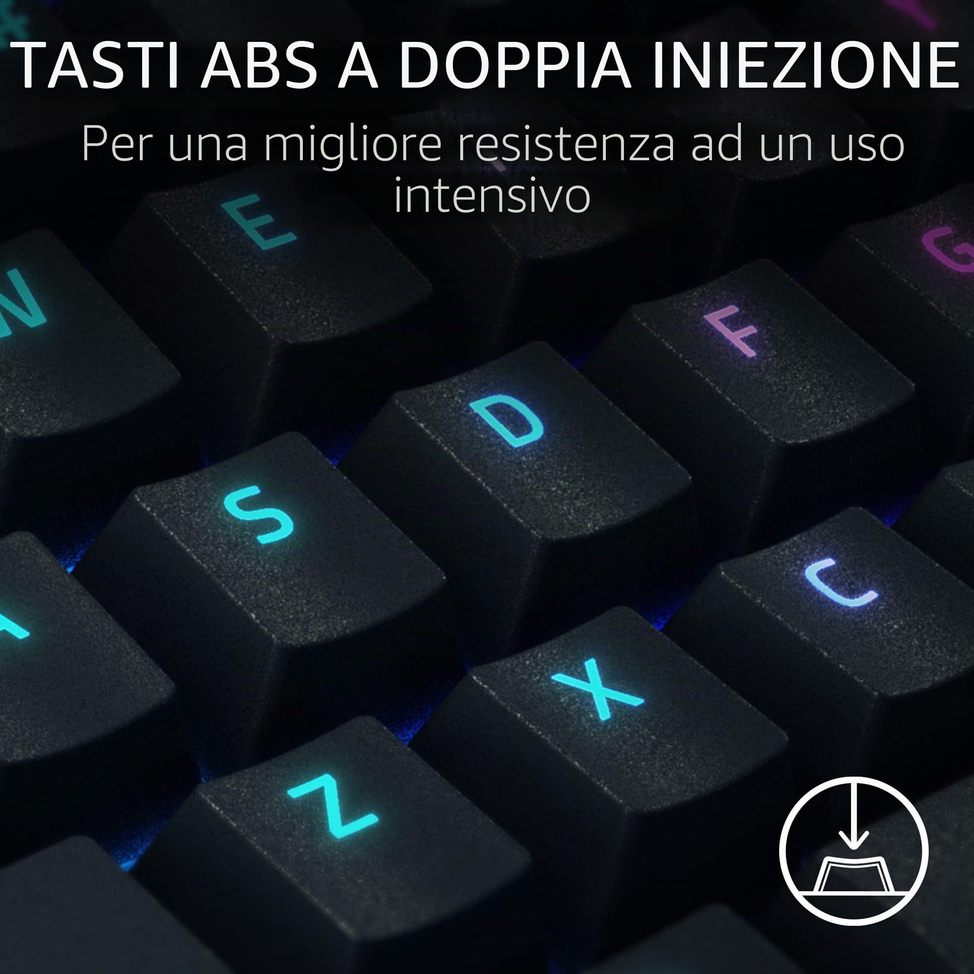 Razer BlackWidow V4 Pro (Switch Giallo) - Tastiera Gamer Meccanica (Interruttore Meccanico Silenzioso, Rotella, 8 Tasti Macro Dedicati, Poggiapolsi in Similpelle, RGB Chroma) Tastiera FR | Nero