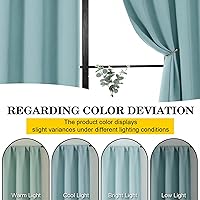 Vista 6 de Cortinas opacas para dormitorio, sala de estar, juego de 2 paneles de 54 pulgadas de largo, cortinas de oscurecimiento de habitación con aislamiento